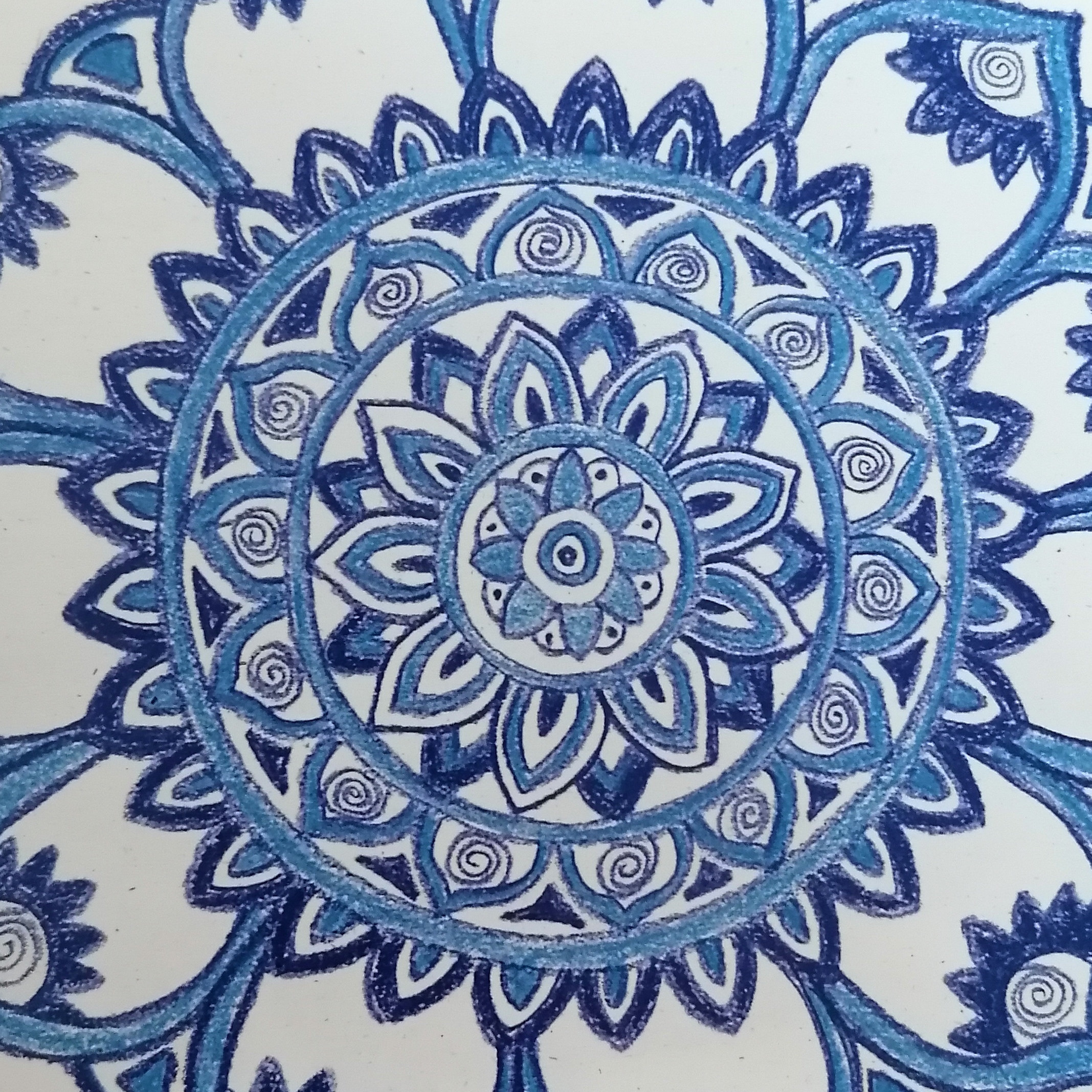 Zyklusbuch & Zyklusrad blaues Mandala